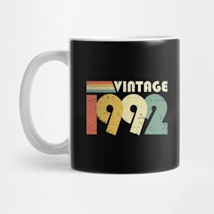 Vintage 1992, 30th Birthday Gift Distressed Design Mug